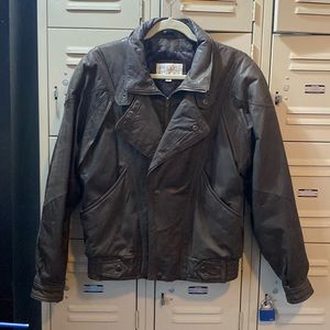 Leather 80’s bomber jacket